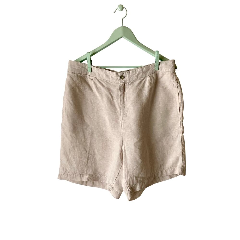 Tahari Linen Shorts Size XL